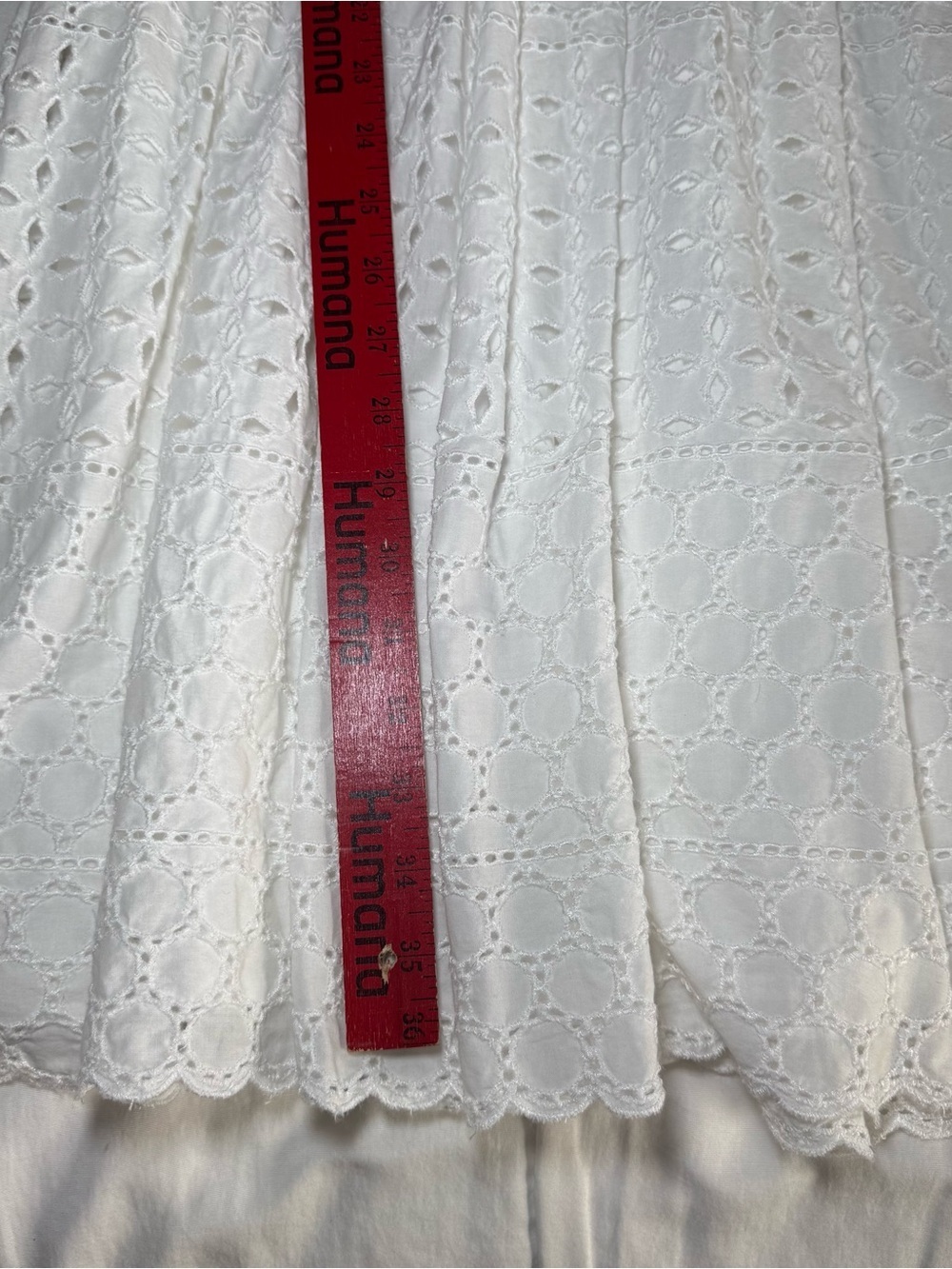 Old Navy Lined Y2K Dress Size 12 Cotton Tank Peasant Cottage core White Eyelet - Picture 2 of 8